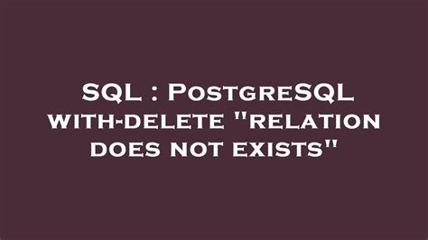 Hi, I am following along the tutorial on my local machine and using PostgreSQL as my database. . Sqlalchemy relation does not exist